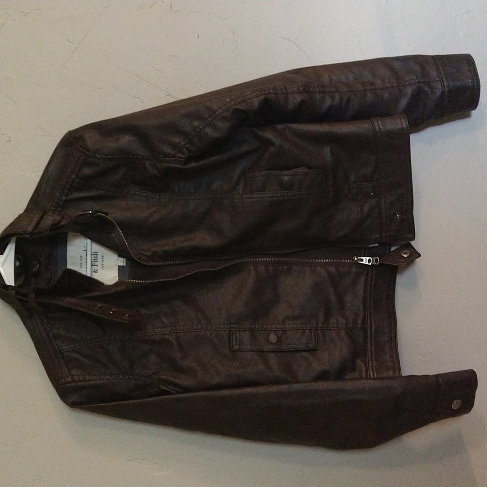 A&F faux leather jacket